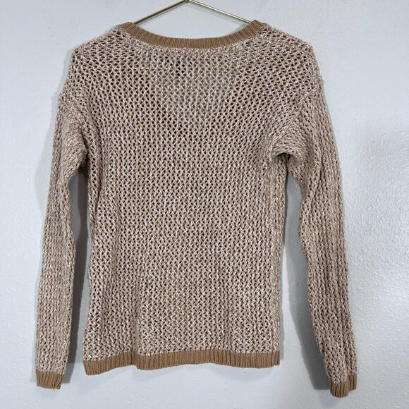 Tommy Hilfiger Women's Open Knit Crochet V-Neck Sweater - Picture 2 of 4